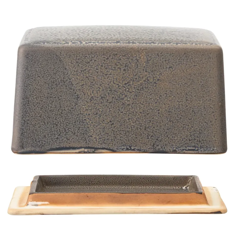 Bloomingville Kendra butter dish stone, Grey Clearance