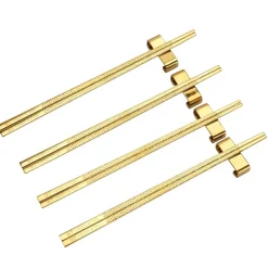 Vargen & Thor Kito Chopsticks 4-pack, brass Gold-coloured Best