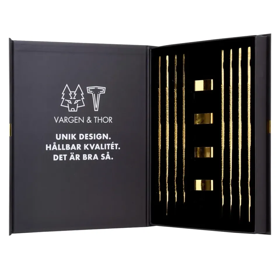Vargen & Thor Kito Chopsticks 4-pack, brass Gold-coloured Best