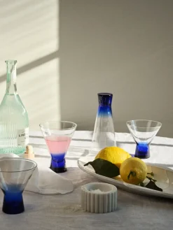 Broste Copenhagen Konus cocktail glass 10 cl, Intense Blue Hot