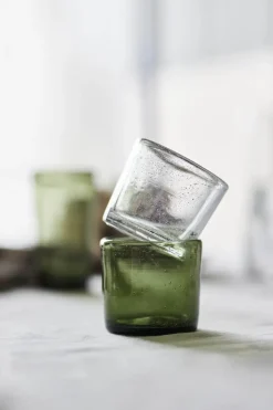 OYOY Kuki drinking glasses 4-pack, Green Clearance
