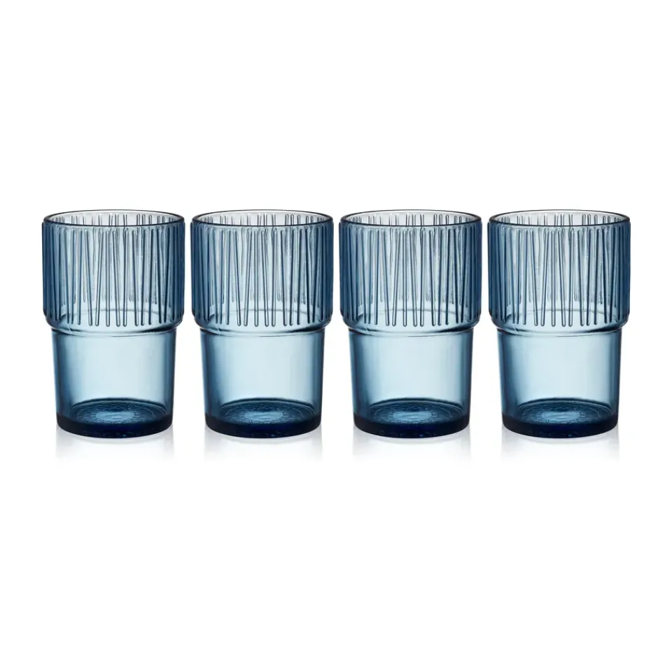 Bitz Kusintha café glass 38 cl 4-pack, Blue New
