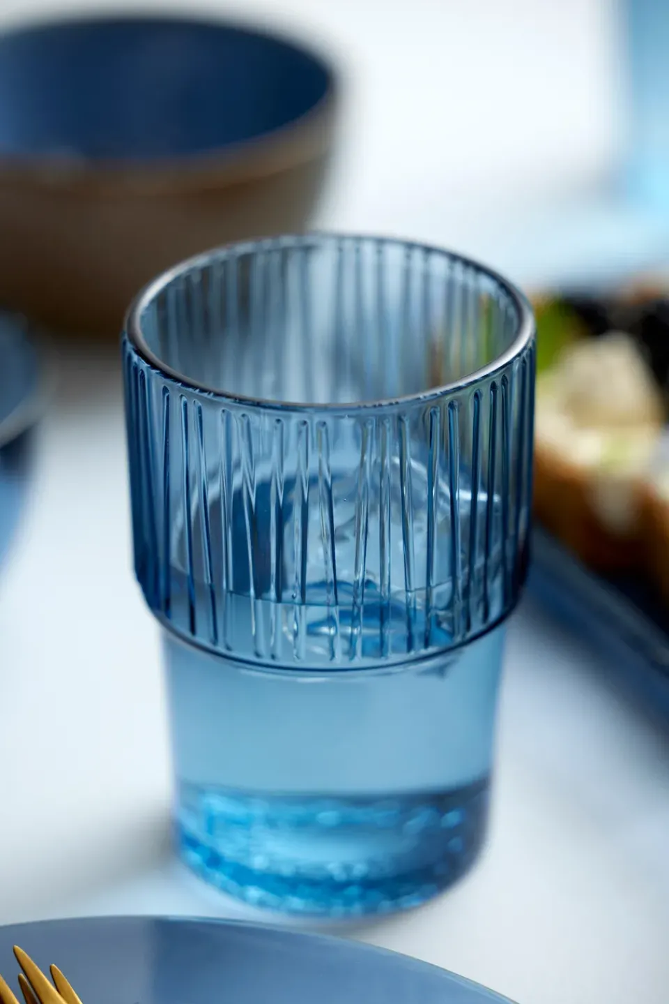 Bitz Kusintha café glass 38 cl 4-pack, Blue New