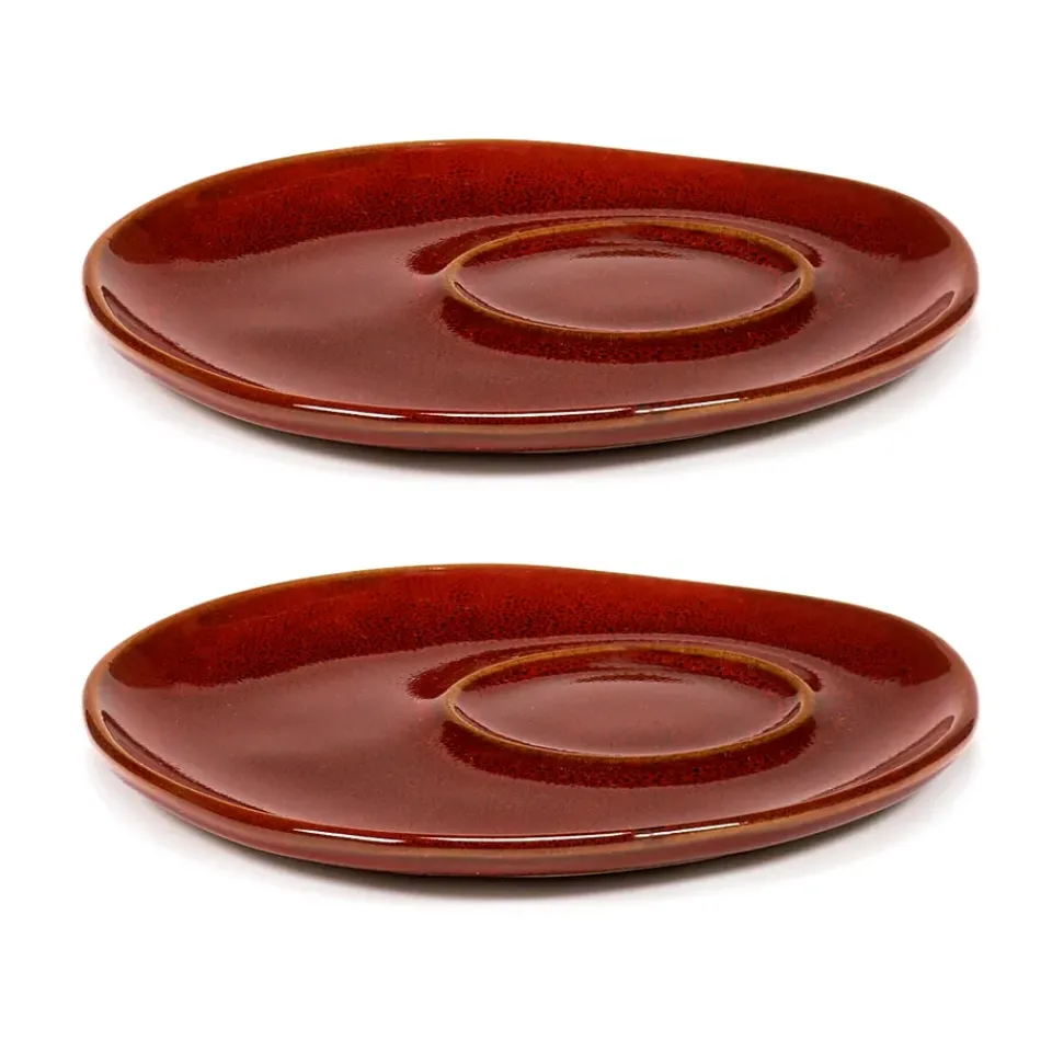 Serax La Mère saucer for espresso cup Ø11 cm 2-pack, Venetian Red Outlet