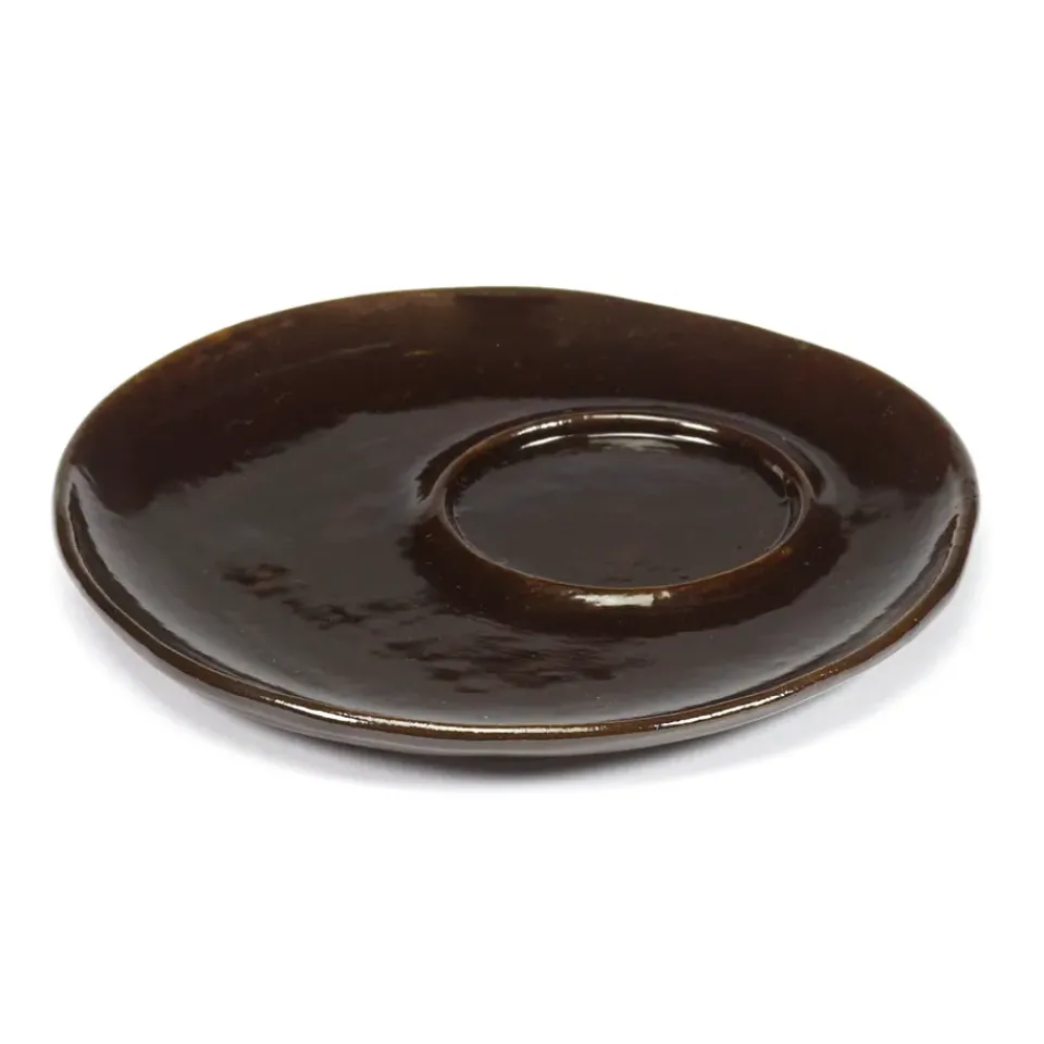 Serax La Mère saucer for espresso cup Ø11 cm 2-pack, Dark Brown