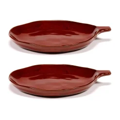Serax La Mère tray with handles Ø17 cm 2-pack, Venetian Red Best