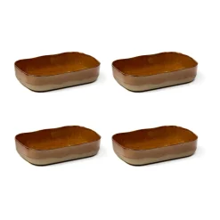 Serax La Nouvelle Table extra deep saucer No5 L 4-pack, Brown
