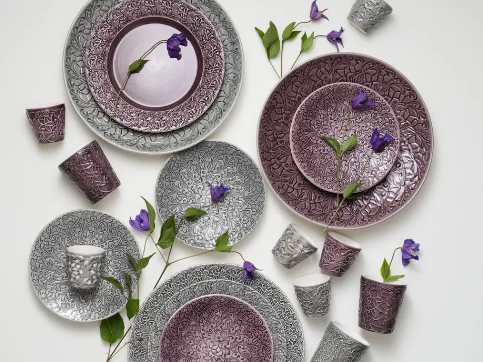 Mateus Lace plate 20 cm, Plum Purple New