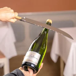 Hâws Laguiole By champagne saber 27 cm, Olive wood-stainless steel BrownSilver-coloured