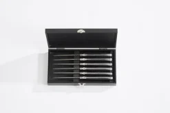 Hâws Laguiole By grilling fork 6-pack, Black Wood BlackSilver-coloured Discount
