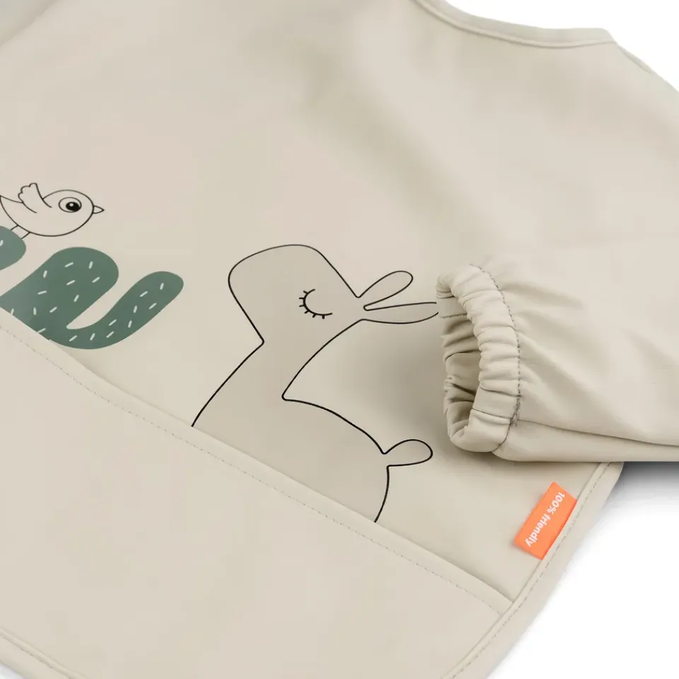Done by deer Lalee bib with sleeves, Sand Beige Outlet