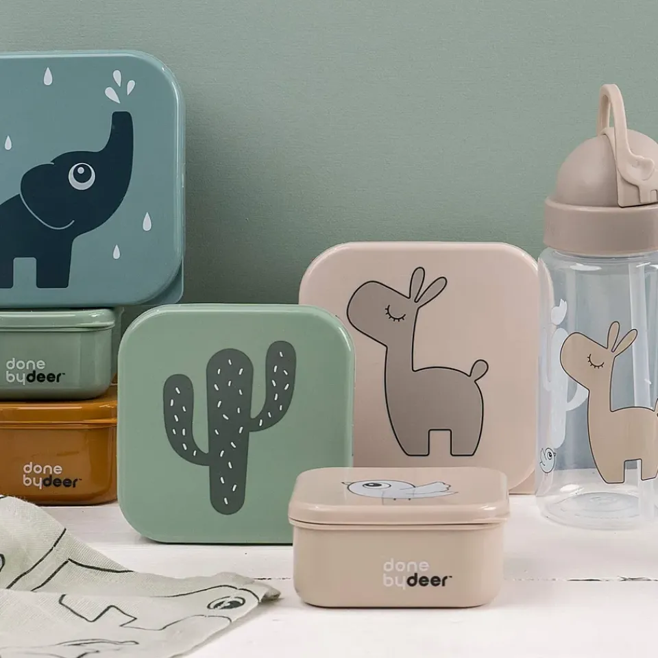 Done by deer Lalee bottle with straw, Sand Beige Hot