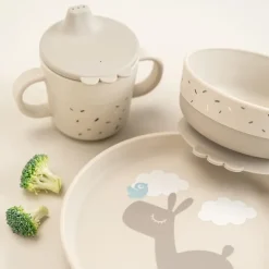 Done by deer Lalee Foodie Children's Dish Set 3 Pieces, Sand Beige Clearance