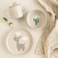 Done by deer Lalee Foodie Children's Dish Set 3 Pieces, Sand Beige Clearance