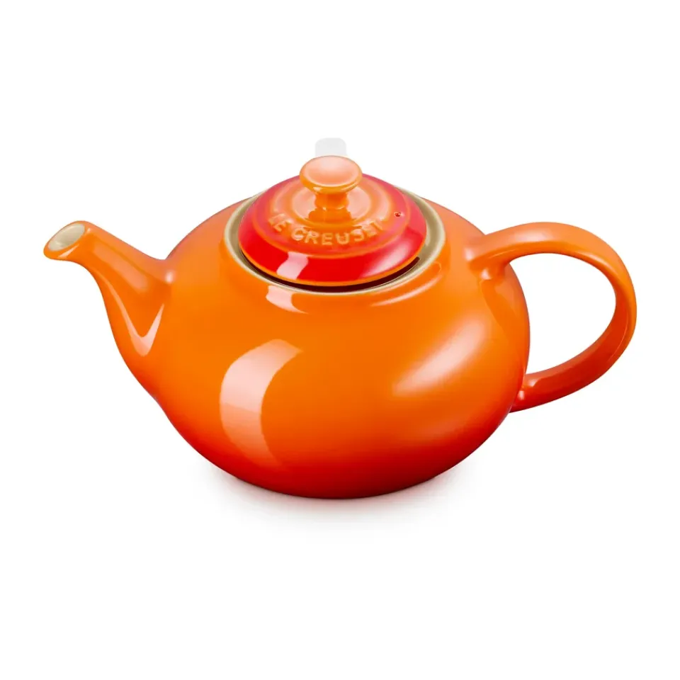 Le Creuset teapot, Volcanic, with strainer, 1.3 L Orange