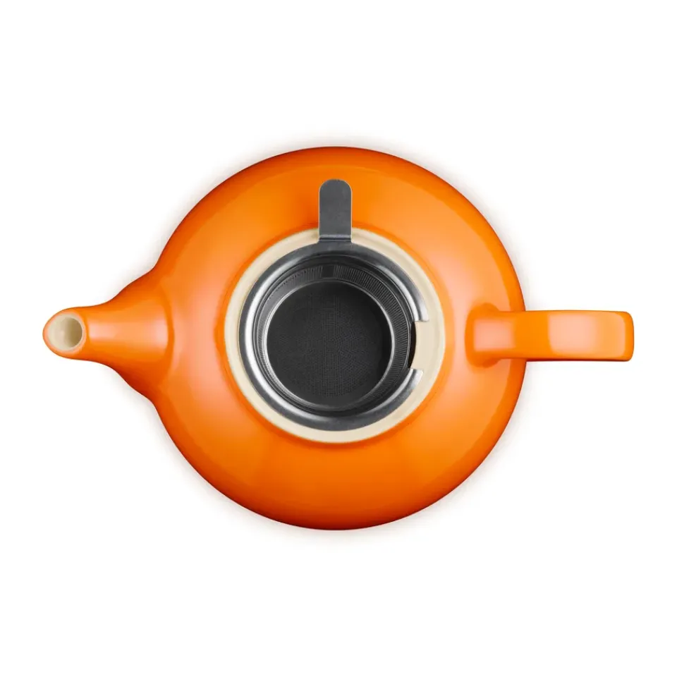 Le Creuset teapot, Volcanic, with strainer, 1.3 L Orange