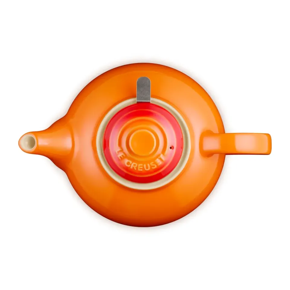 Le Creuset teapot, Volcanic, with strainer, 1.3 L Orange