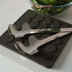 Born In Sweden Leaf salad servers, Polished Steel Silver-coloured