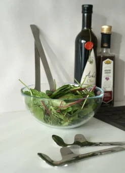 Born In Sweden Leaf salad servers, Polished Steel Silver-coloured