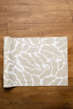 Fine Little Day Leaves runner 45x180 cm, Sand Beige Online
