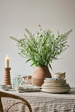 Tell Me More Leon tablecloth 145x330 cm, Seagrass WhiteGreen