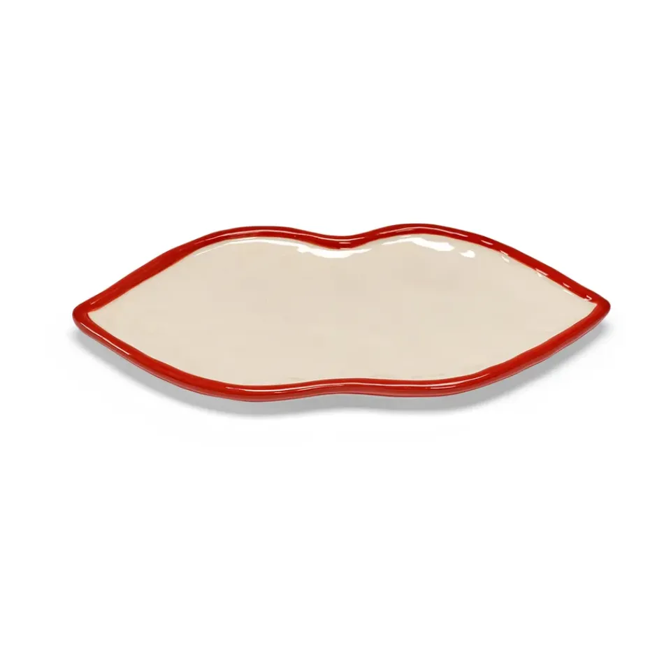 Serax Les Objets Mouleversants tray M, -white Red Hot