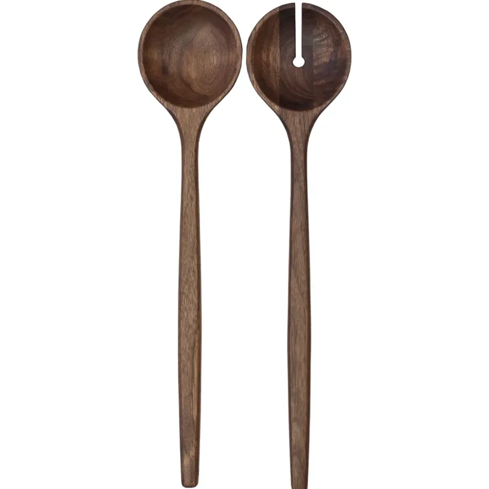 Tell Me More Levi salad cutlery set, Walnut Brown Clearance