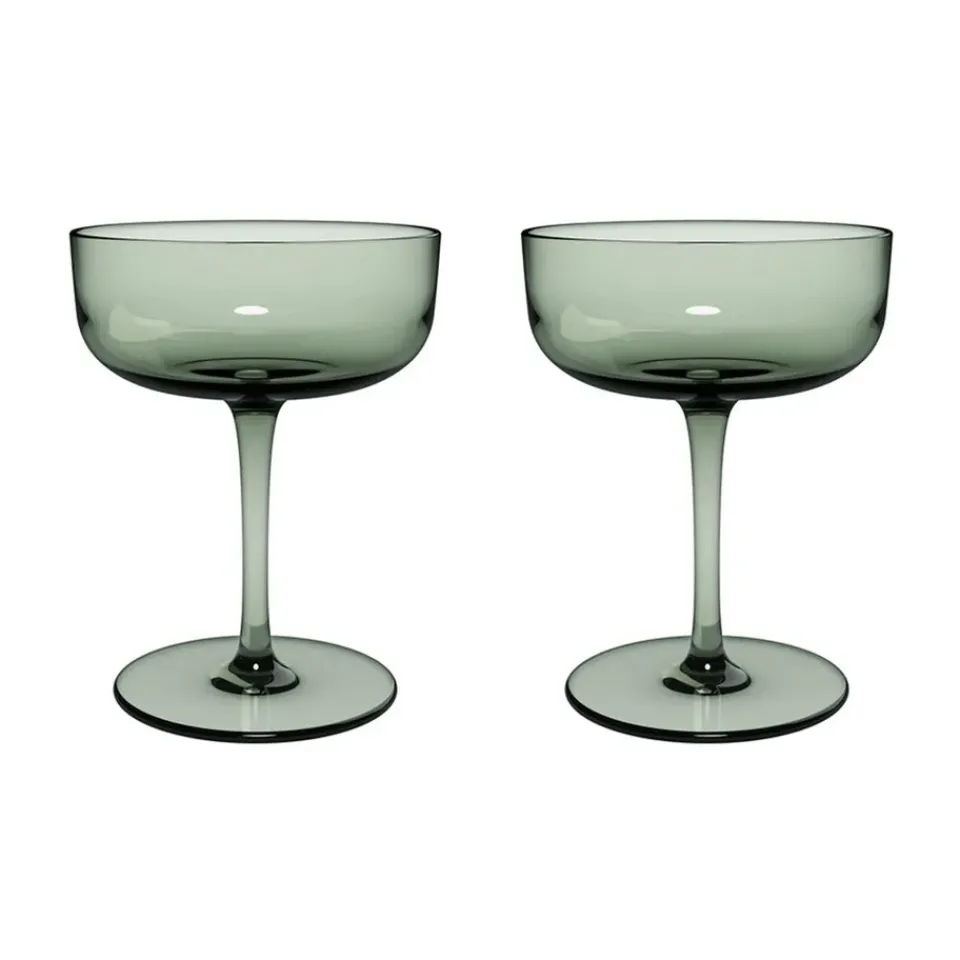 Villeroy & Boch Like champagne glass coupe 10 cl 2-pack, Sage Green Outlet