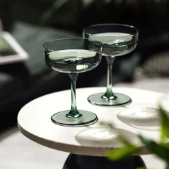 Villeroy & Boch Like champagne glass coupe 10 cl 2-pack, Sage Green Outlet