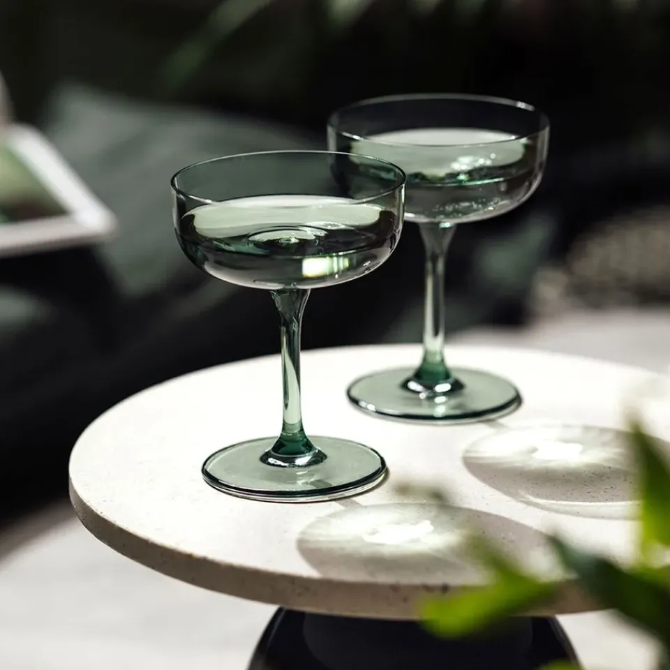 Villeroy & Boch Like champagne glass coupe 10 cl 2-pack, Sage Green Outlet