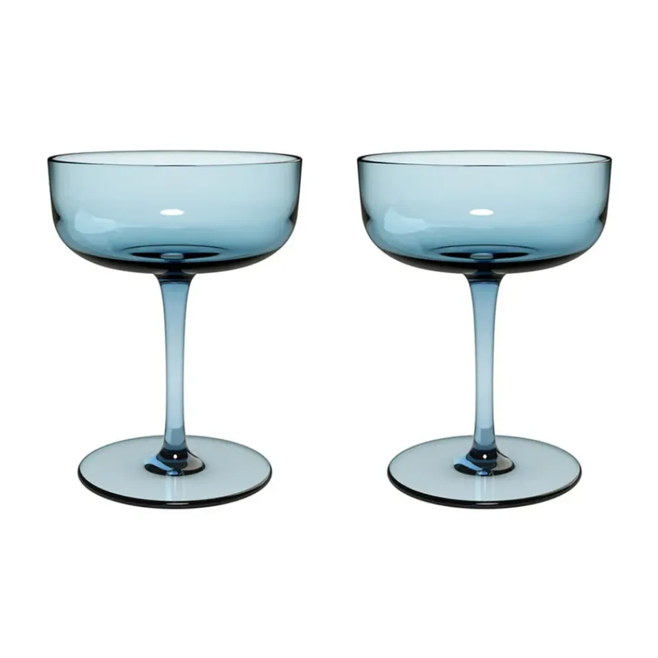Villeroy & Boch Like champagne glass coupe 10 cl 2-pack, Ice Blue New