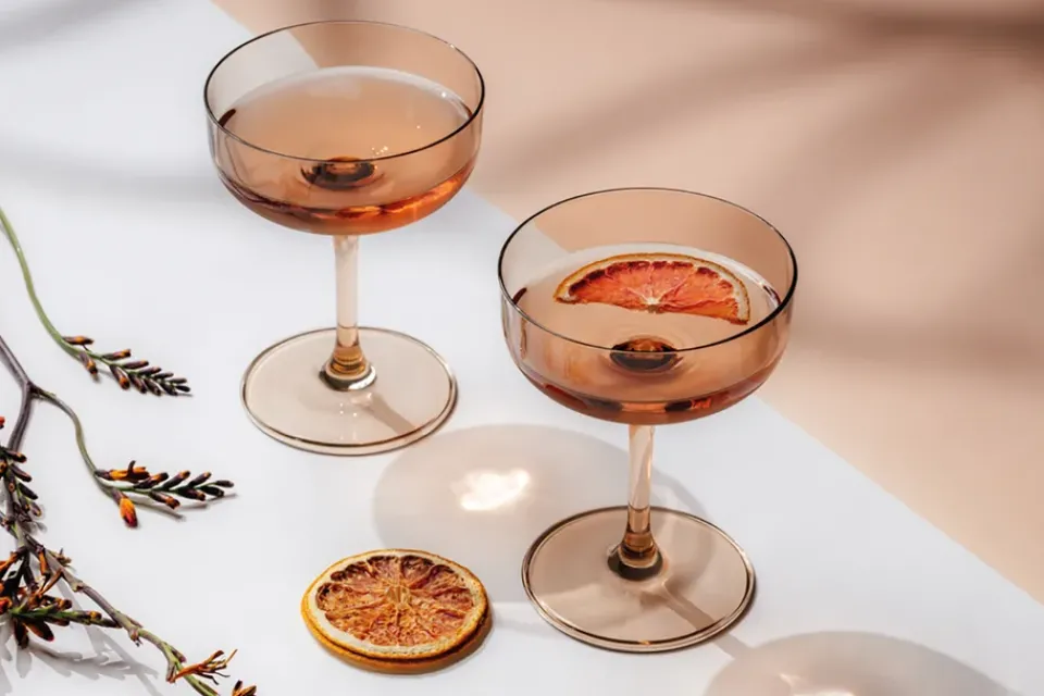 Villeroy & Boch Like champagne glass coupe 10 cl 2-pack, Clay Brown New