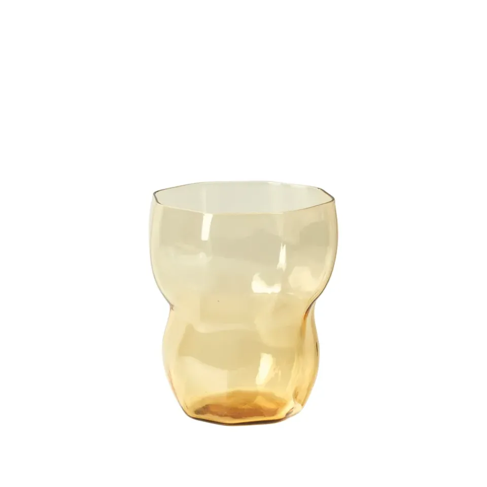 Broste Copenhagen Limfjord Tumbler glass 25cl, Amber Yellow