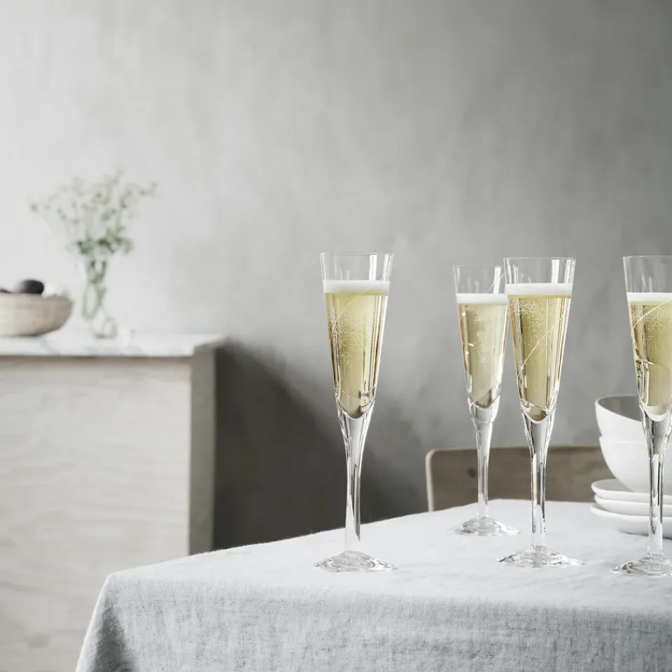 Kosta Boda Line champagne glass 15 cl, Clear Transparent Sale