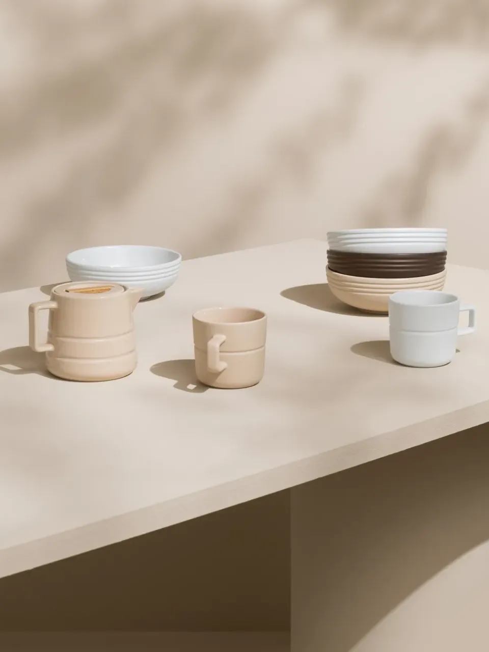 NJRD Lines milk jug 50 cl, Beige Discount