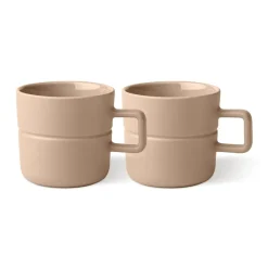 NJRD Lines mug 30 cl 2-pack, Beige Sale