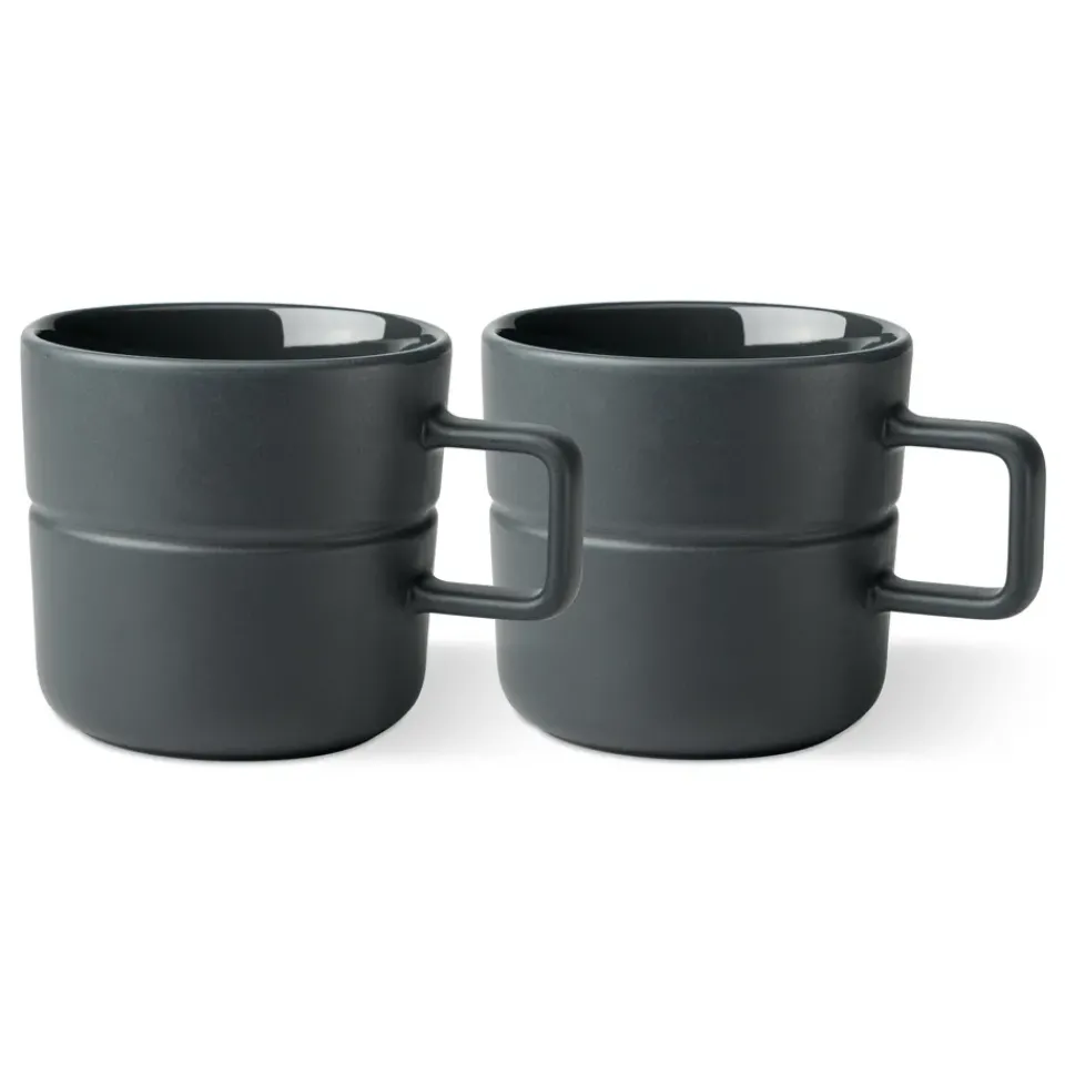 NJRD Lines mug 50 cl 2-pack, dark Grey Discount