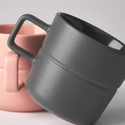 NJRD Lines mug 50 cl 2-pack, dark Grey Discount
