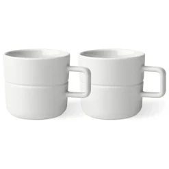 NJRD Lines mug 50 cl 2-pack, White Clearance