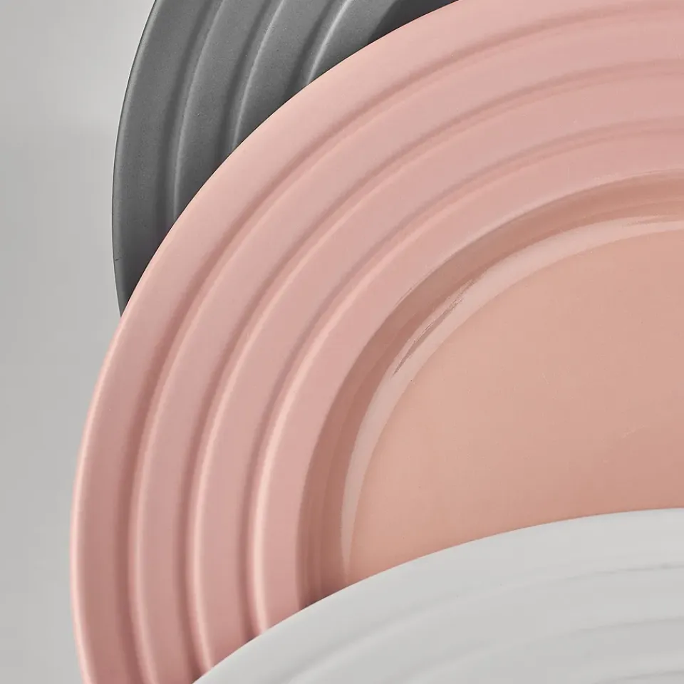 NJRD Lines plate Ø27 cm 6-pack, Pink Hot