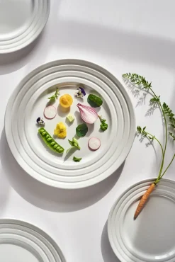 NJRD Lines small plate Ø21 cm 6-pack, White Clearance