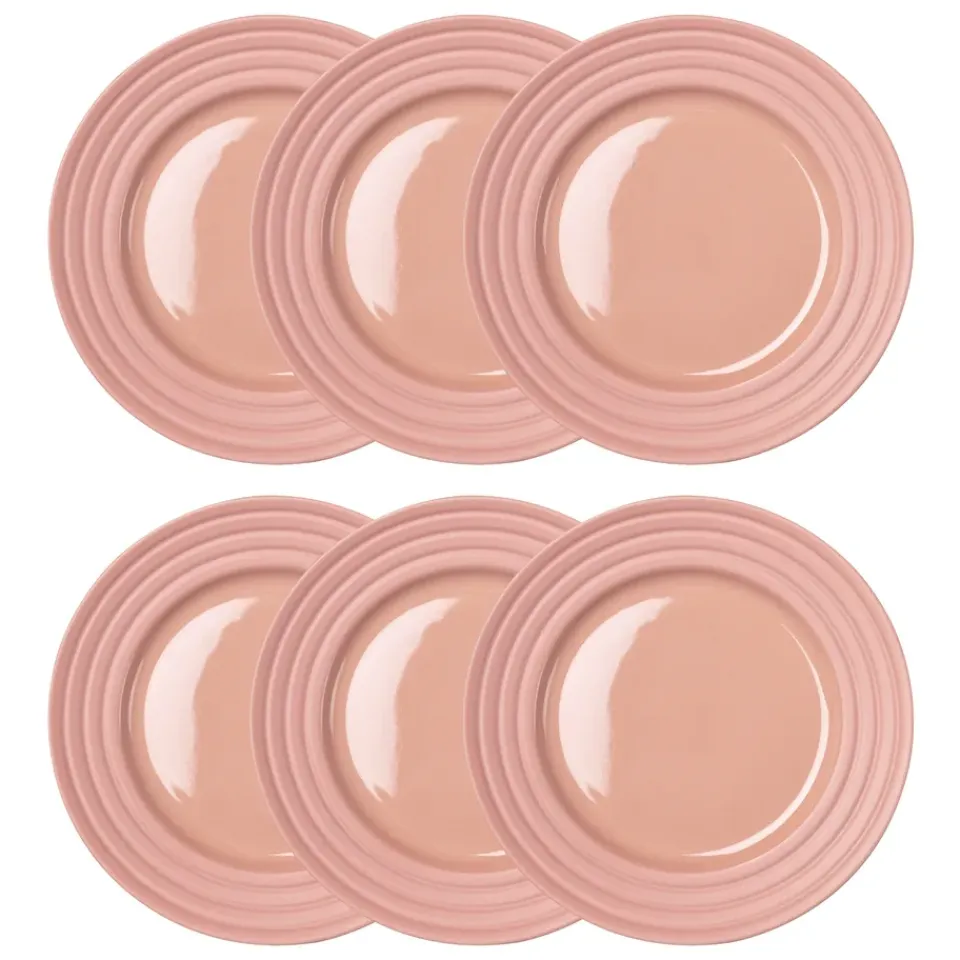 NJRD Lines small plate Ø21 cm 6-pack, Pink Hot