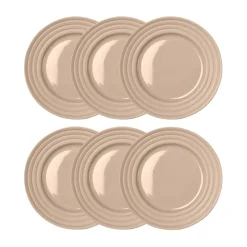 NJRD Lines small plate Ø21 cm 6-pack, Beige Best