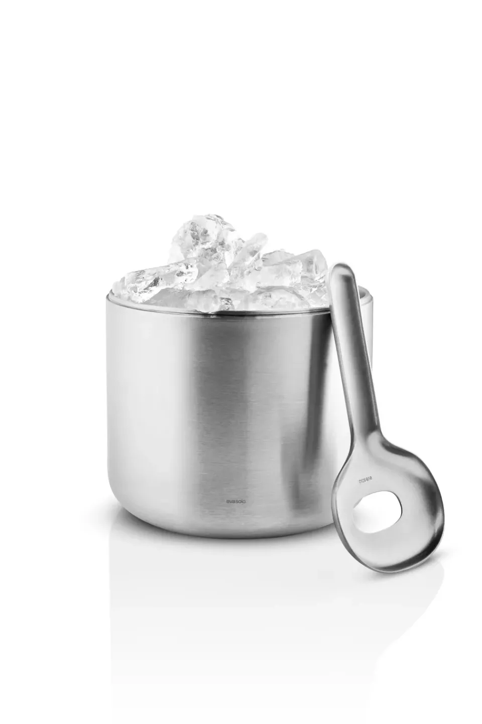 Eva Solo Liquid lounge ice bucket with spoon 1.4 l, Brushed steel Silver-coloured New