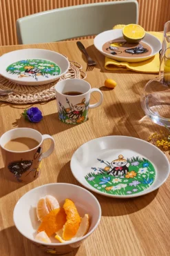 Moomin Arabia Little My and meadow Moomin mug, White- Multi Hot