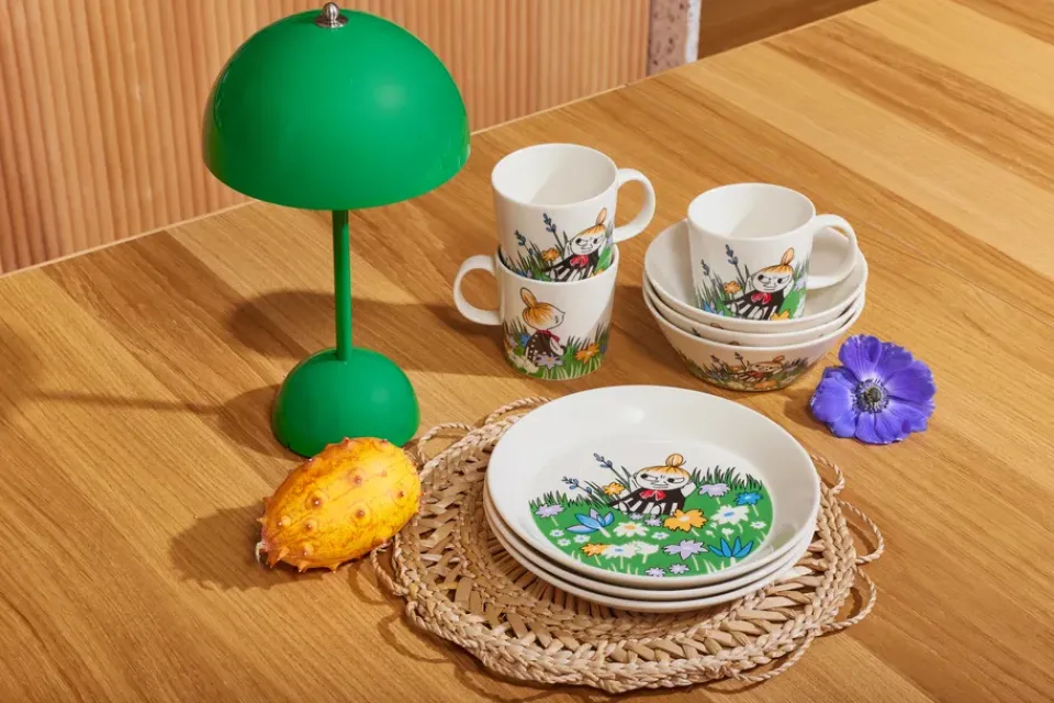 Moomin Arabia Little My and meadow Moomin plate, White- Multi Outlet