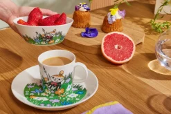 Moomin Arabia Little My and meadow Moomin bowl, White- Multi New