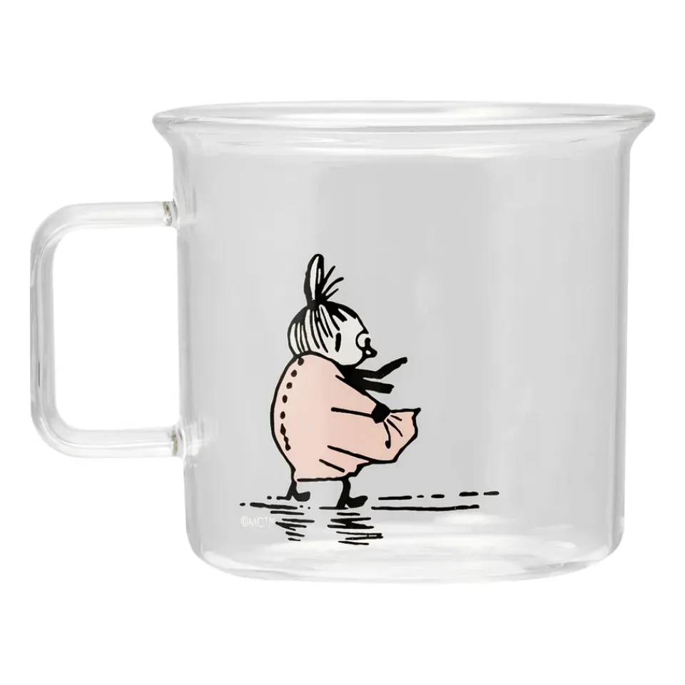 Muurla Little My glass mug 35 cl, Clear Transparent Clearance
