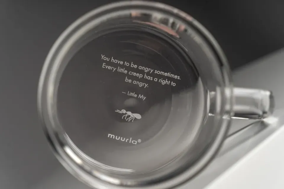 Muurla Little My glass mug 35 cl, Clear Transparent Clearance