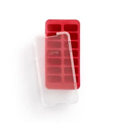 Lékué rectangular ice cube tray with lid, Red Discount